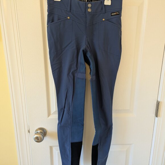Kerrits GripTek Full Seat Riding Breech - Blue - Size S - Picture 3 of 7